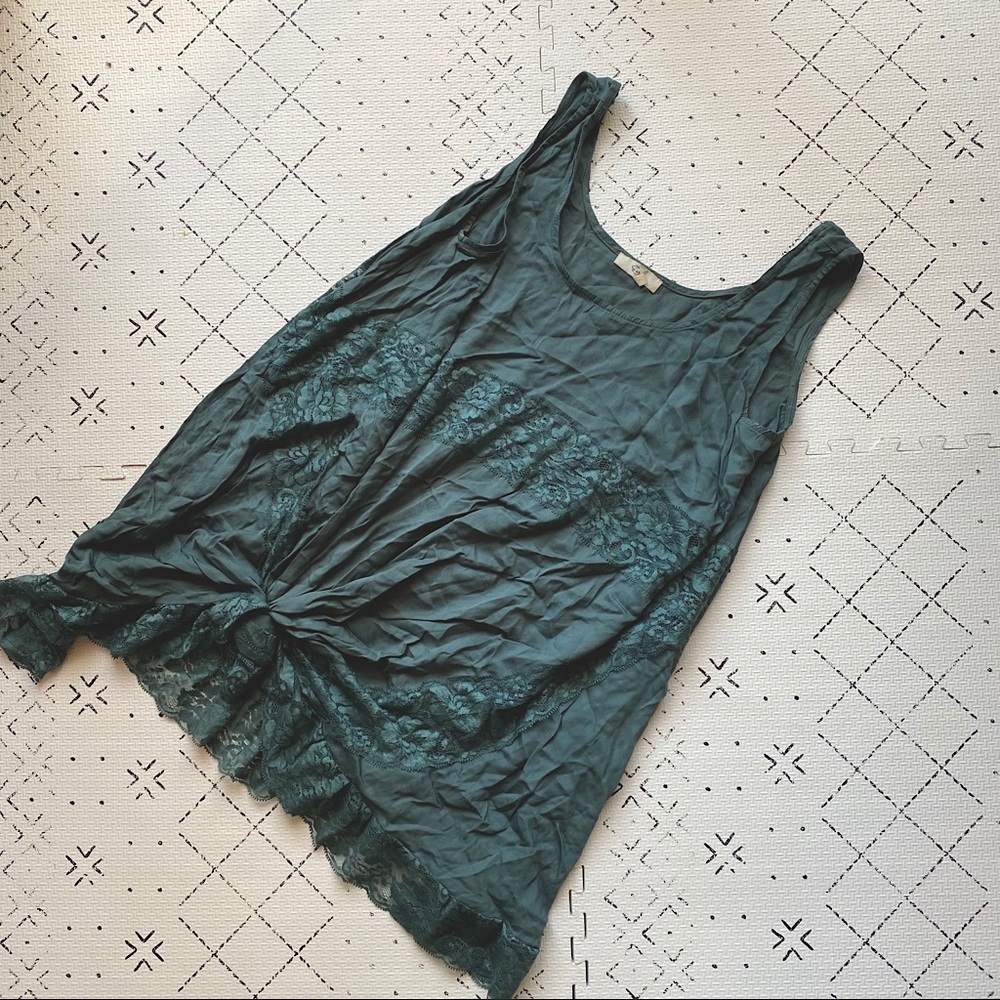 Lace detail slip dress / tunic